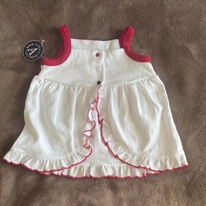 Authentic baby White and Red Baby Dress